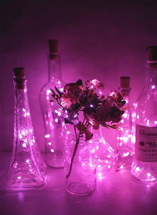 Lexton Cork Light | Bottle Light | Purple Copper String Light | Cork String Light | 6 Pieces | for Valentine's Day, Room décor, Birthdays, Party,Diwali - Image 5